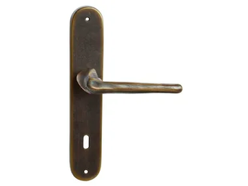 MOTION-1 - Bronze door handle on back plate by Fama International - view 2